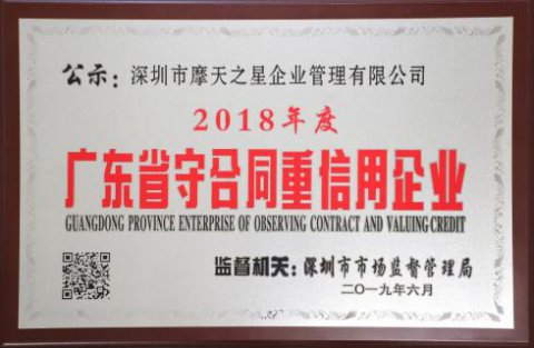 喜讯|超凡国际荣获“广东省守合同重信用企业”殊荣